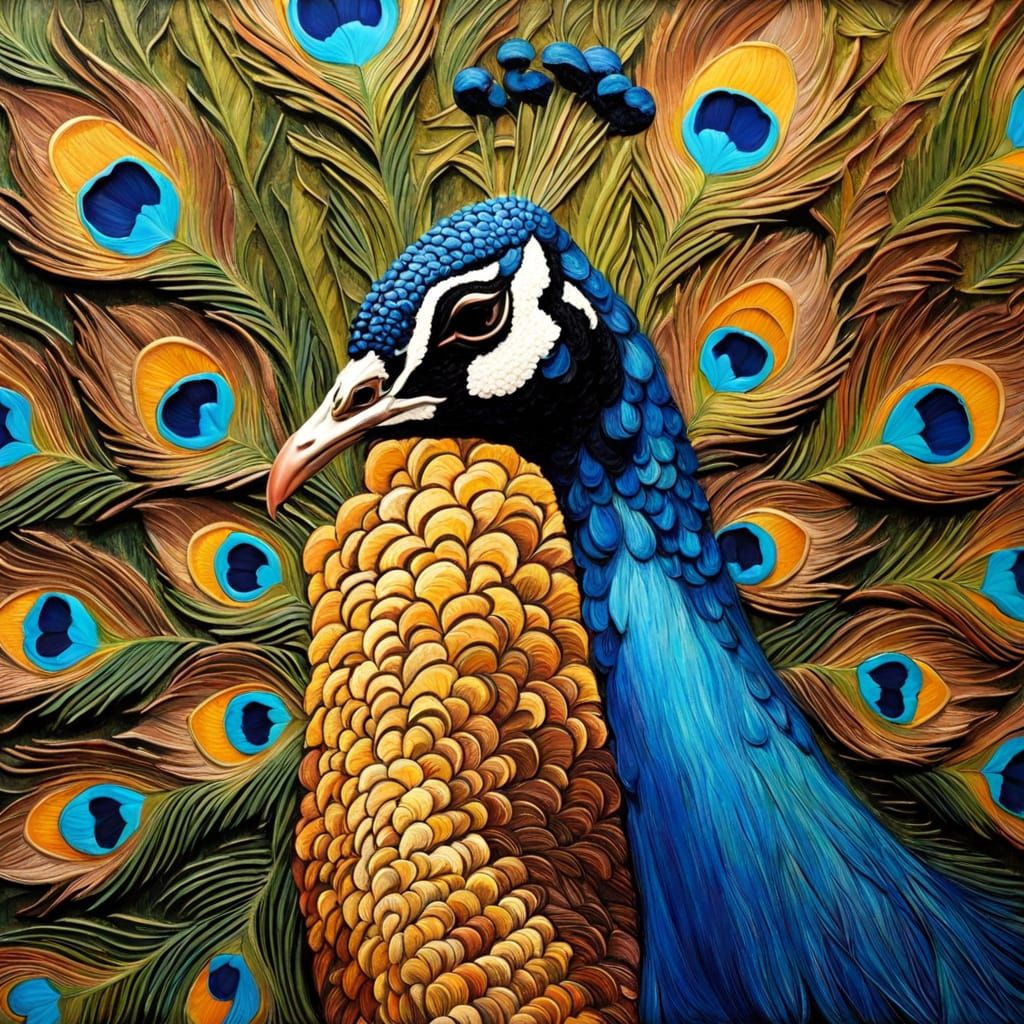 Posing peacock