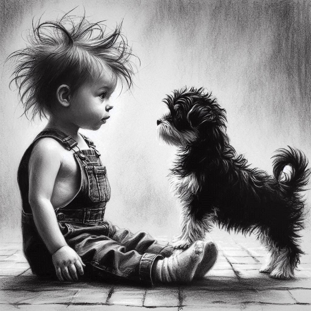 Monochromatic Charcoal Drawing