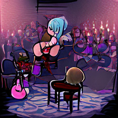 Intimate Concert Setting with Focused Stage Lighting