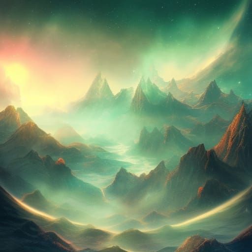 Fantastical Landscape from Another Universe in Deep Color