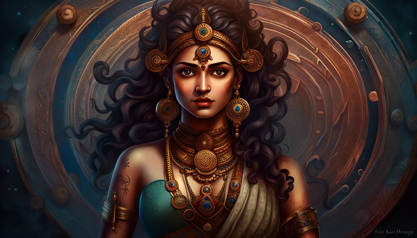 Steampunk Aditi: Limitless Deity of Indian Mythology
