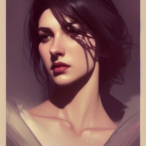 Woman Handcuffed in Hyperdetailed Concept Art Portrait