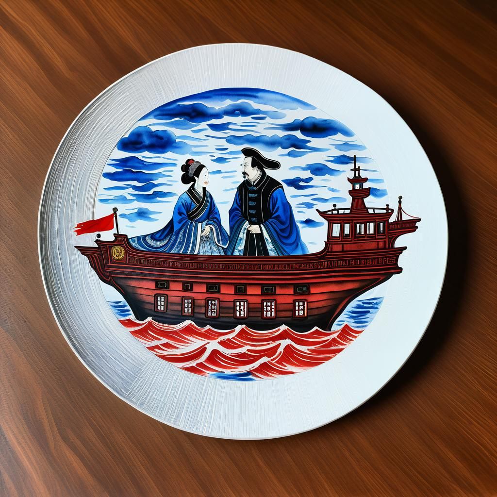 Empress of China and Peter the Great in Ink