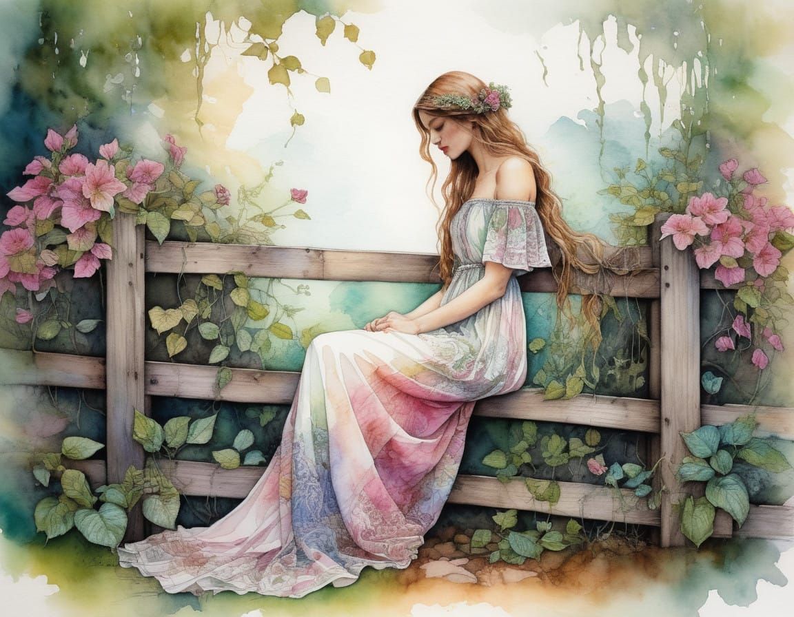 Ethereal Beauty in Soft Watercolor Hues