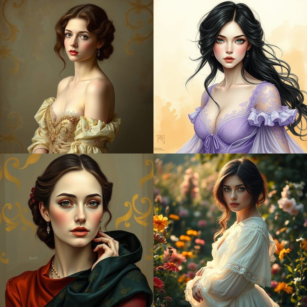 Ethereal Female Portrait in a Dreamlike Setting