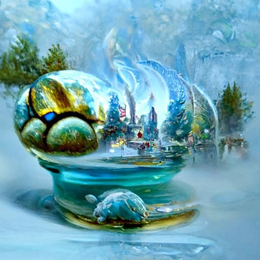 Ethereal Squirtle: A Pokémon Fantasy in Kinkade Style