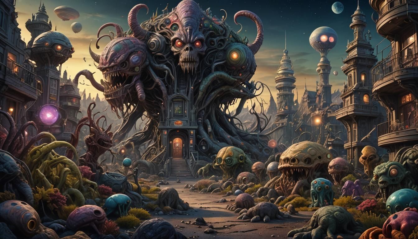 Surreal Alien Monsters in a Twilight Zone World