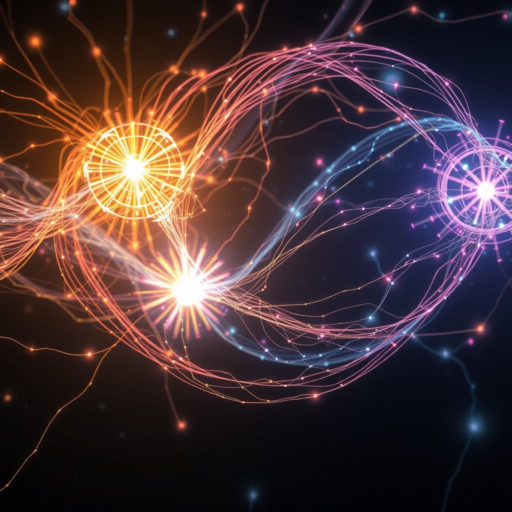 Surreal Cosmic Dance in Ethereal Blackness