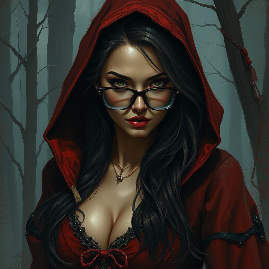 Sultry Red Riding Hood in a Darker Tone