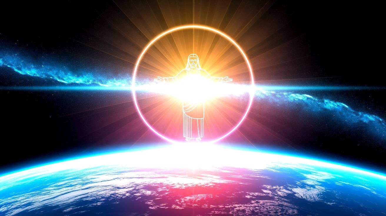 Jesus Healing Meditation Art: Cosmic Spiritual Immersion
