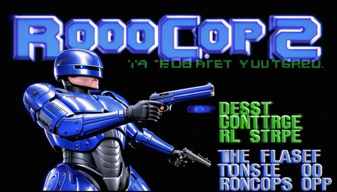 Futuristic Armored Police Officer in Sci-Fi Style