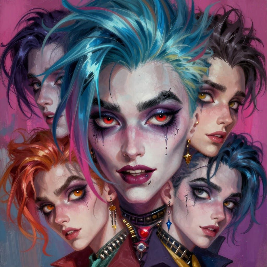 Vibrant Character Portraits Digital Painting