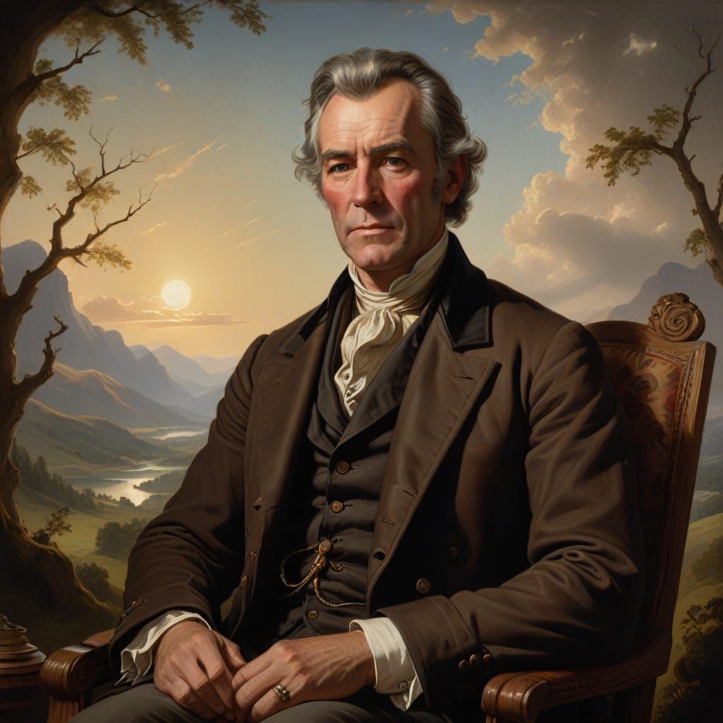 Wise Scottish Gentleman in Classic Attire