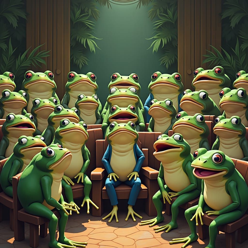 Frog Politicians' Noisy Congress: Anime-Inspired Dystopian S...