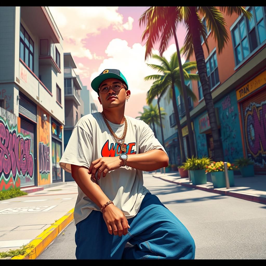 90s Filipino Hip-Hop Pixel Art