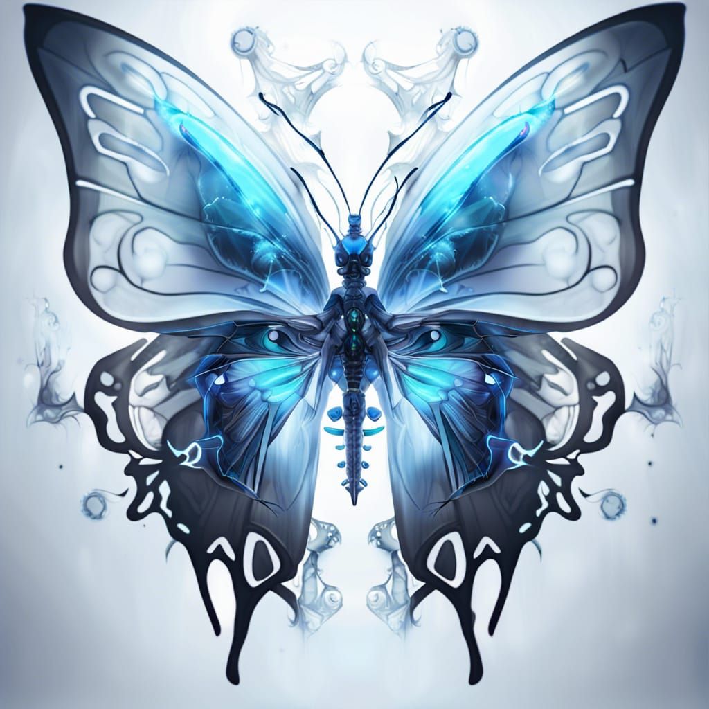 xray winged luna butterfly