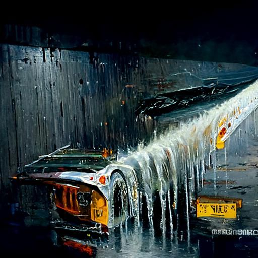 Wet Surface Oil Painting in Gurney Style