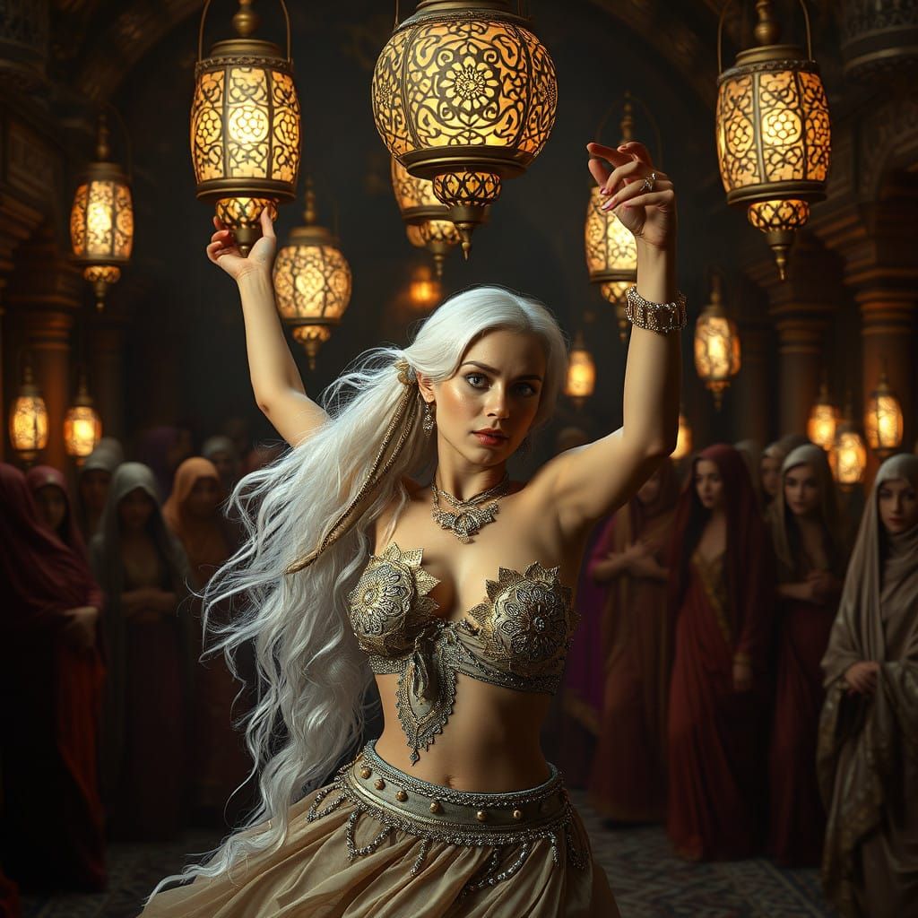 Belle Performs Exotic Belly Dance in Ottoman Harem