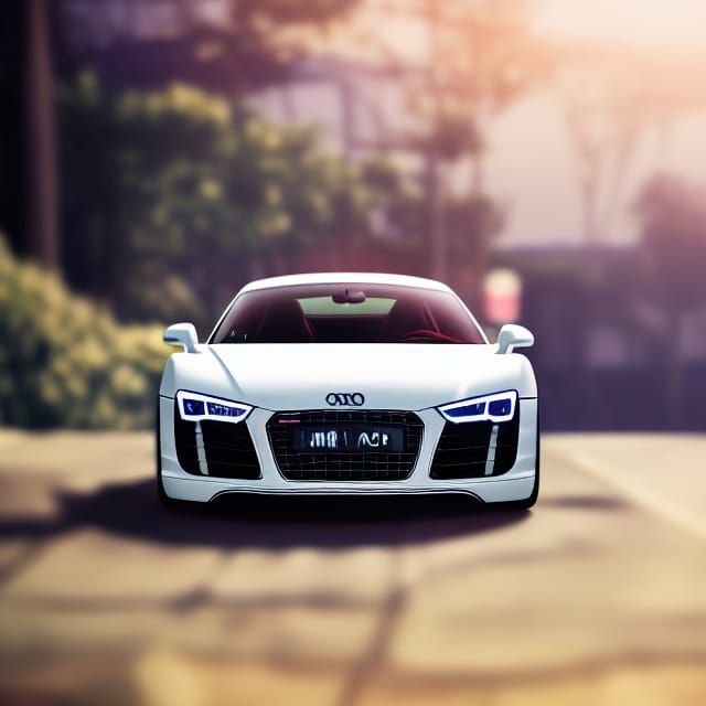 Audi R8 Sunset: Studio Ghibli Anime Key Visual