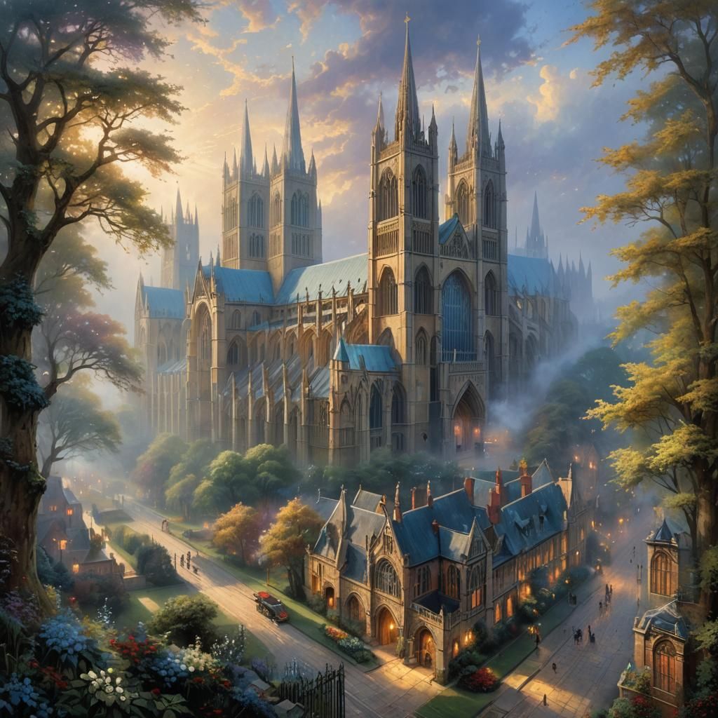 Lincoln Cathedral: Ethereal Fantasy Painting