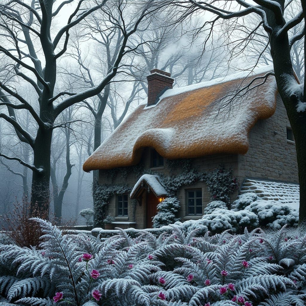 Winter Wonderland Cottage in Mystical English Forest