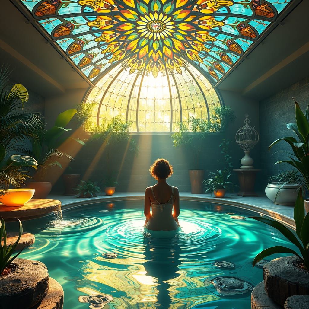 Serenity in a Lush Oasis, Fantasy-Themed Sanctuary