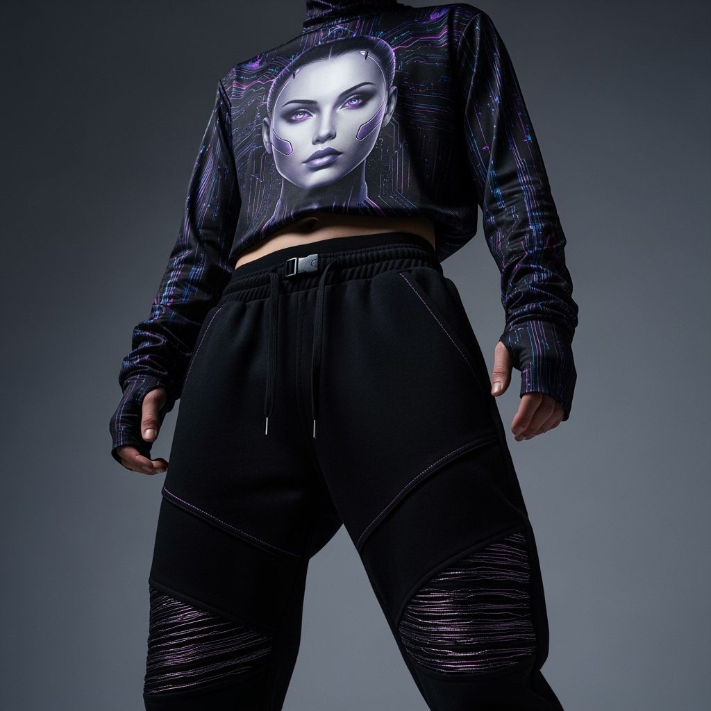 Cyberpunk Android Fashion: Futuristic Clothing Design