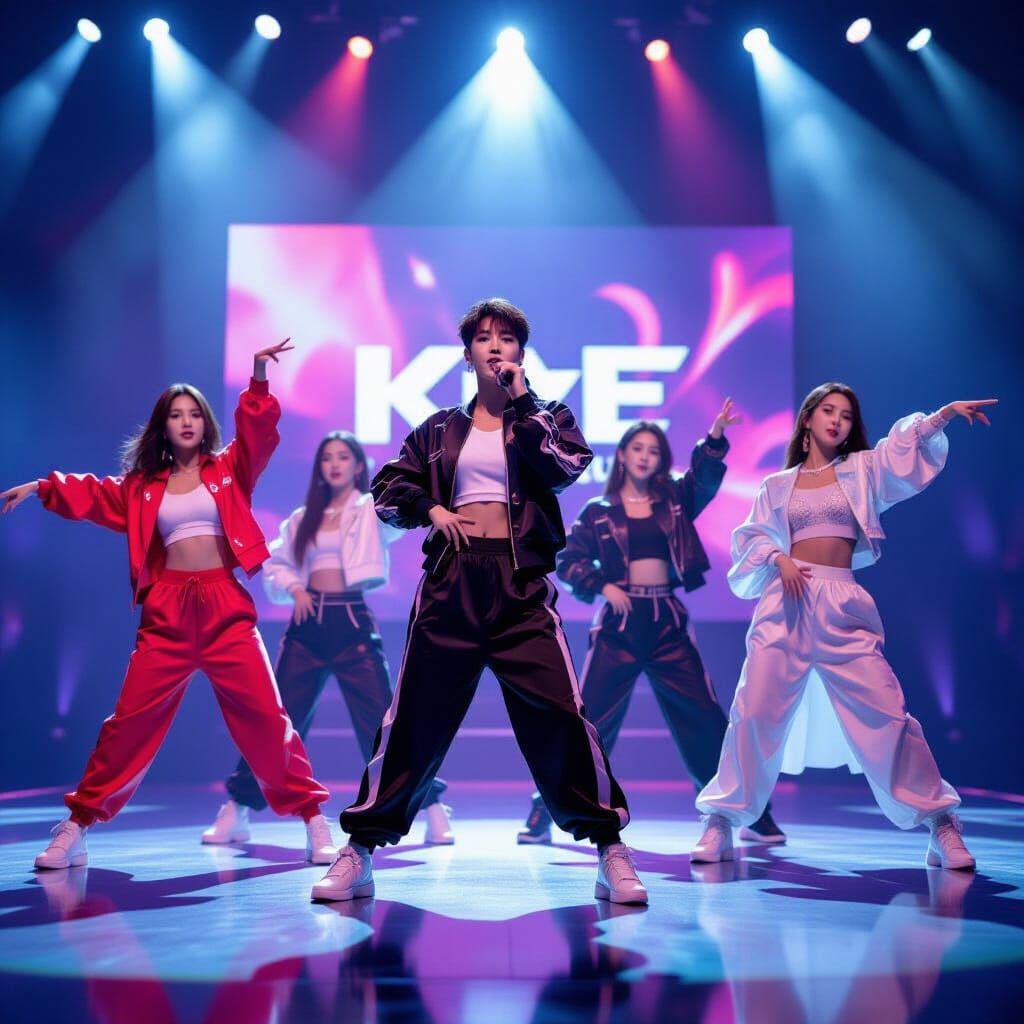 K-Pop Groups Perform Energetic Audition Routines