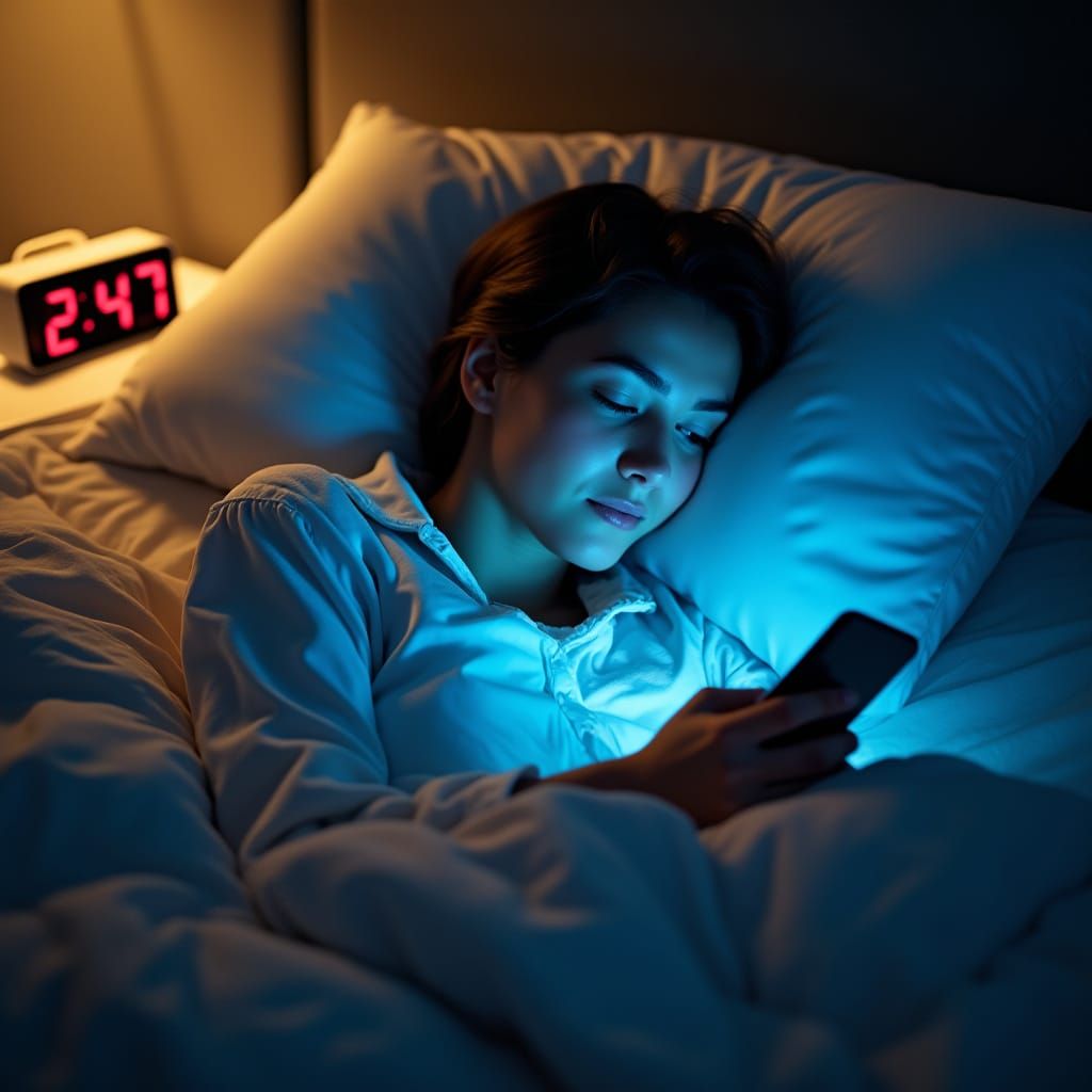 Serene Figure Enveloped in Gradual Blue Radiance