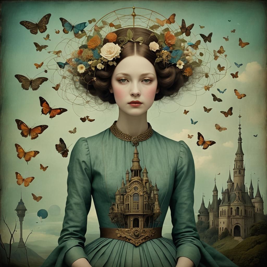 Surreal Dreamscape Collage Inspired by Digital Art