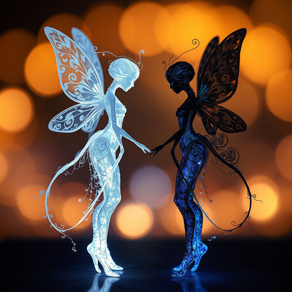 Luminous Fairies of Light and Shadow