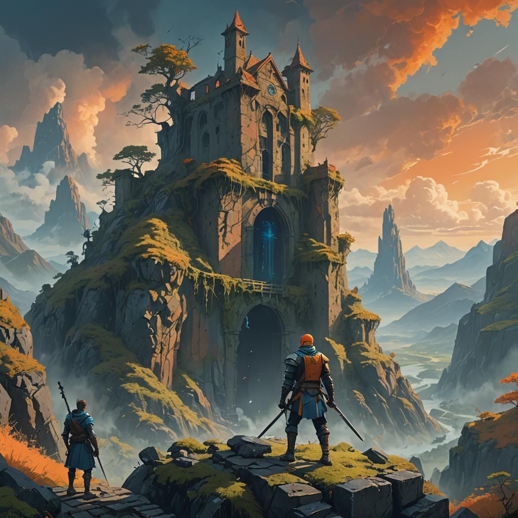 Swordsman in Mythical Realm Concept Art