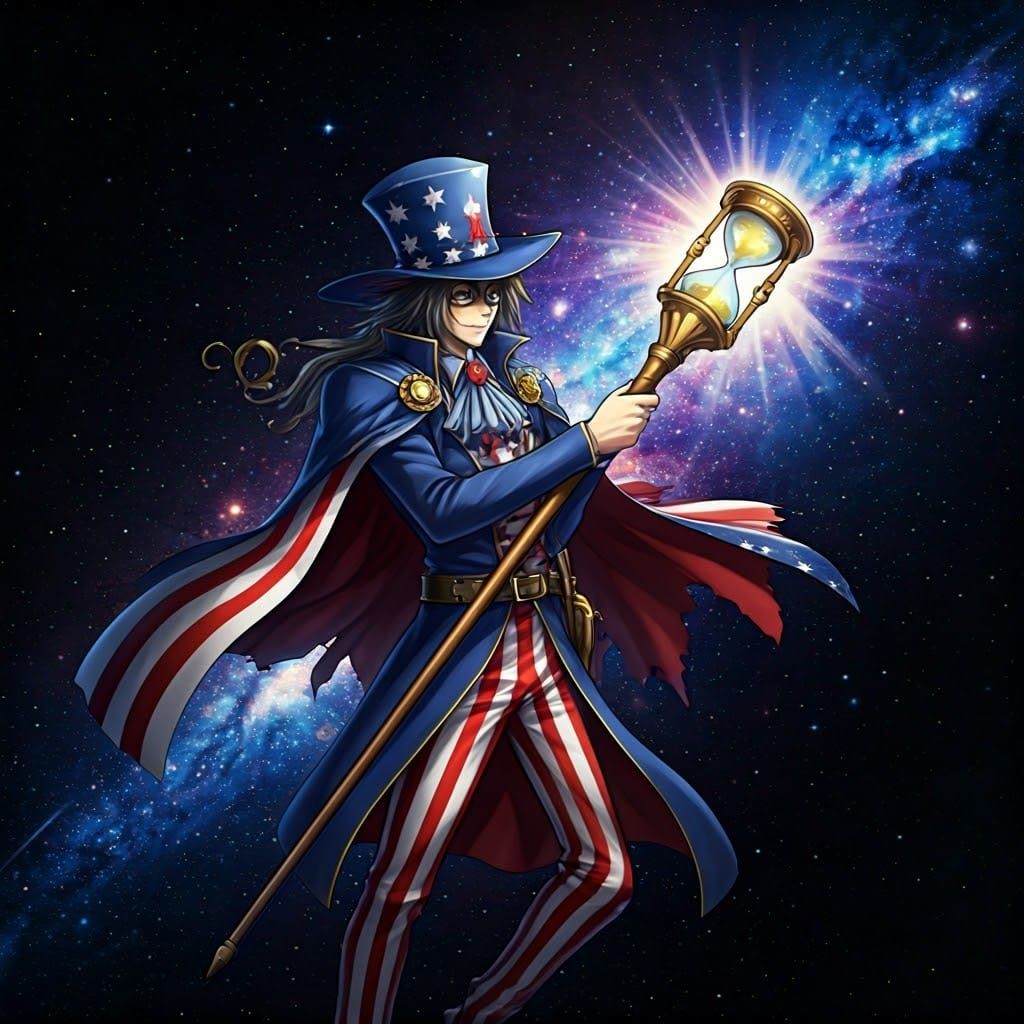Cosmic Anime Patriotic Time Wizard Masterpiece