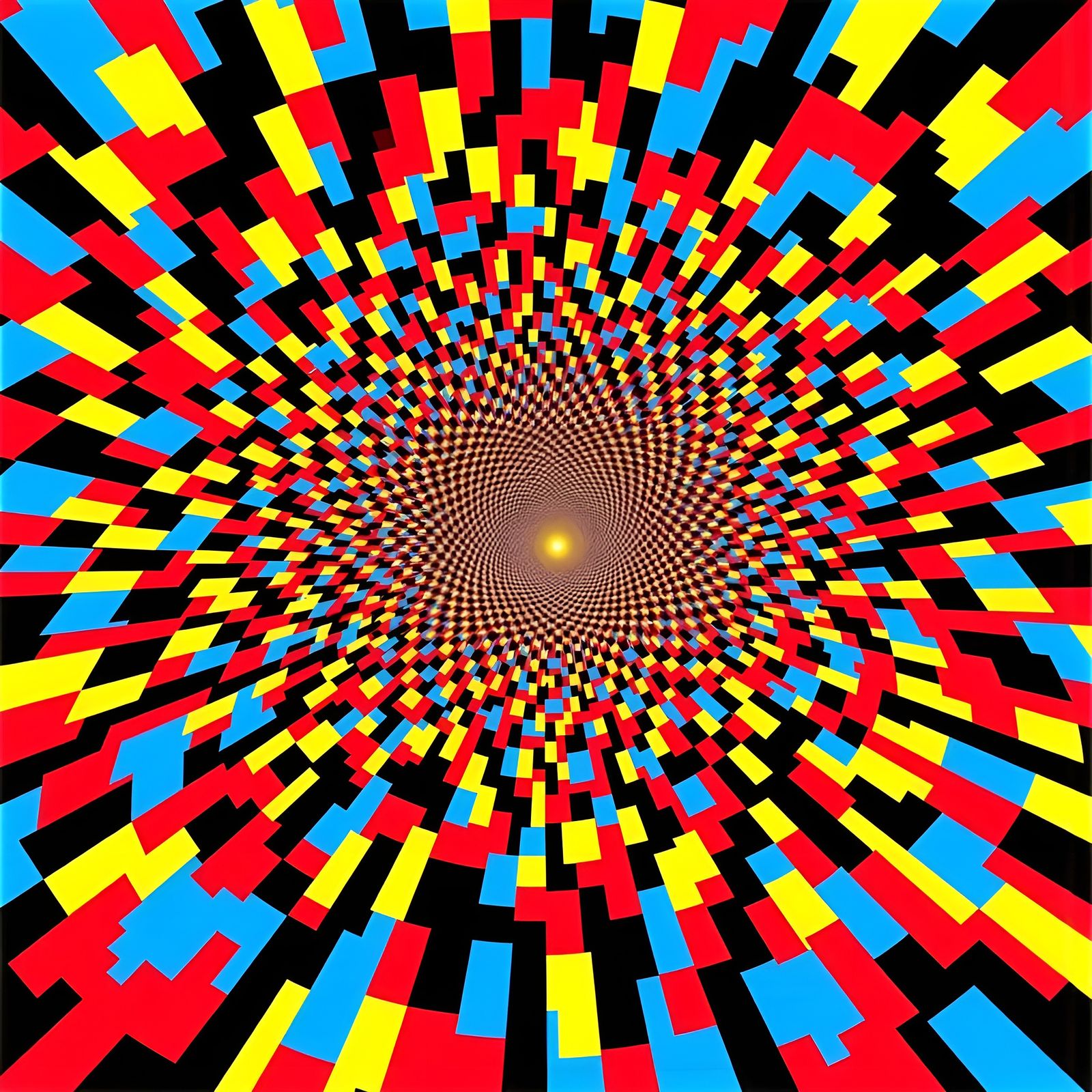 Vibrant Geometric Storm in High Contrast