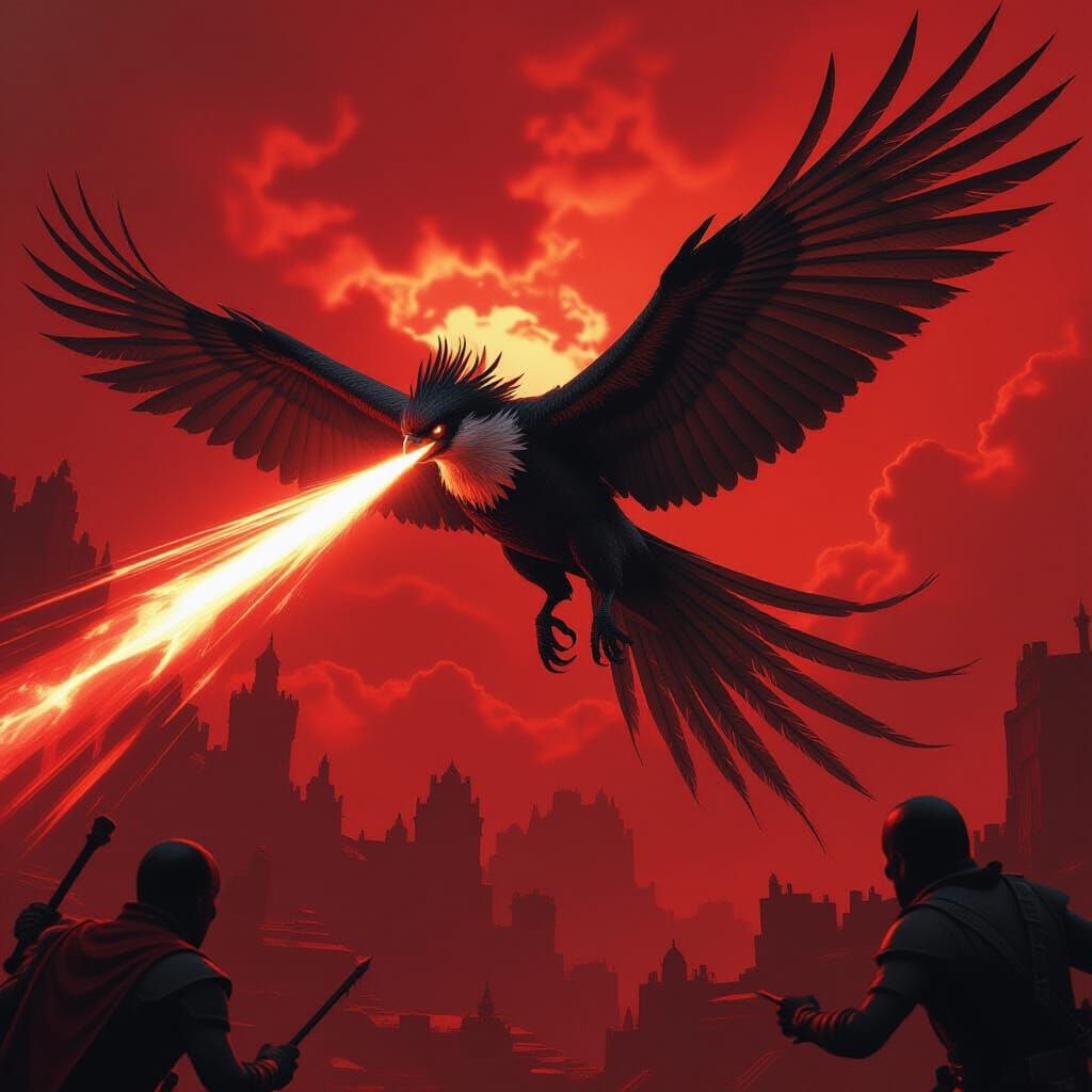 Quetzalcoatl Shoots Eye Beams in Fantasy Hellscape