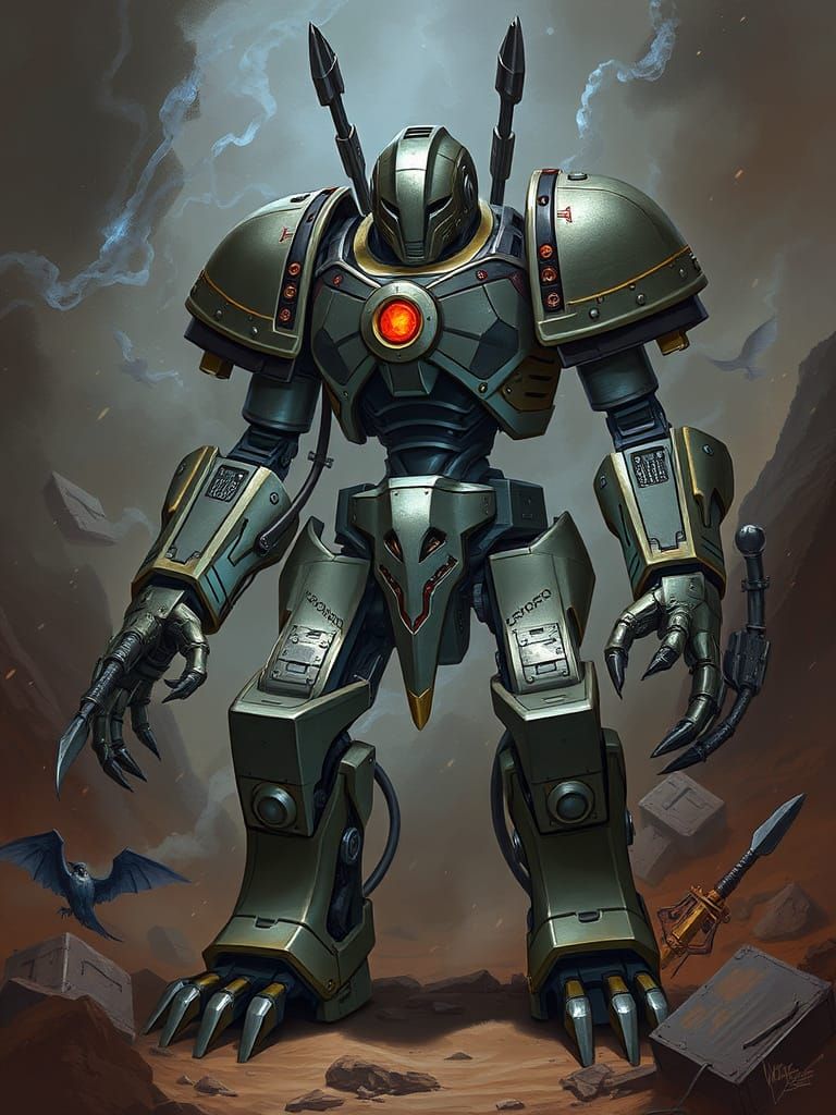 D&D Warforged Robot Ready for Battle