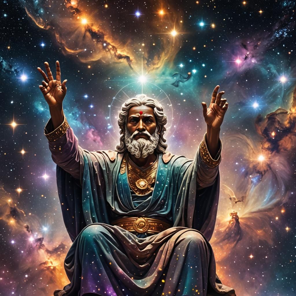 Celestial Galaxy Being in Space