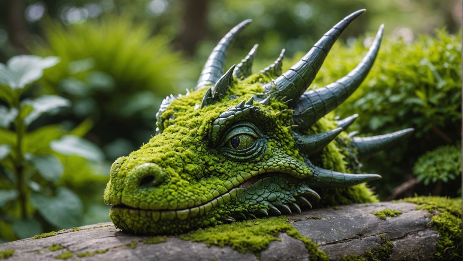 Sleeping Dragon in English Garden: Professional Photography