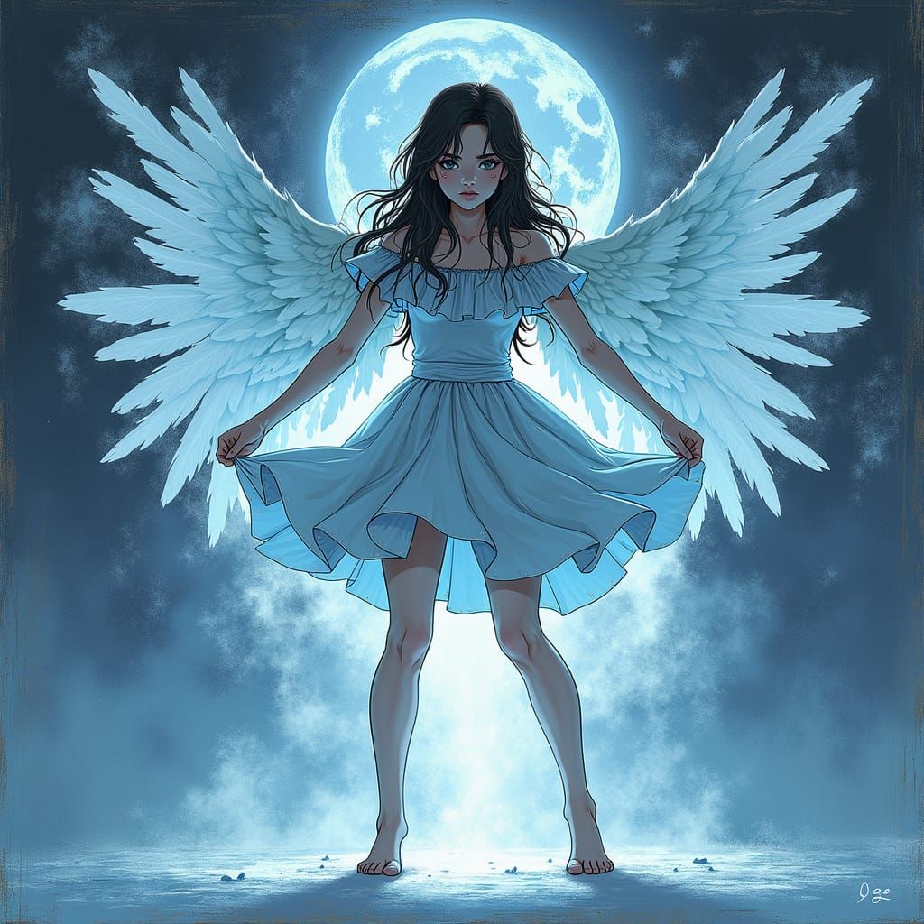 Magical Girl Transformation in Manga Chalk Art