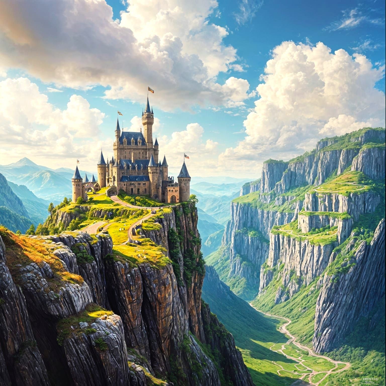 Ancient Castle on the Edge of Eternity