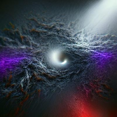 Light Behind a Black Hole: 3D Galaxy Art