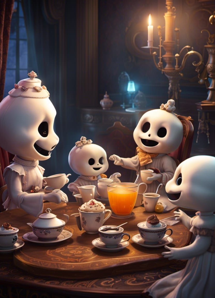 Little Ghost Pals' Tea Party in Haunted Mansion