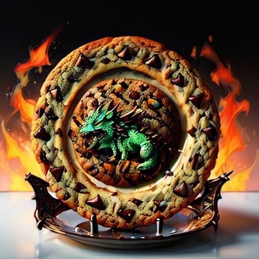 Vibrant Fantasy Dragon on a Plate