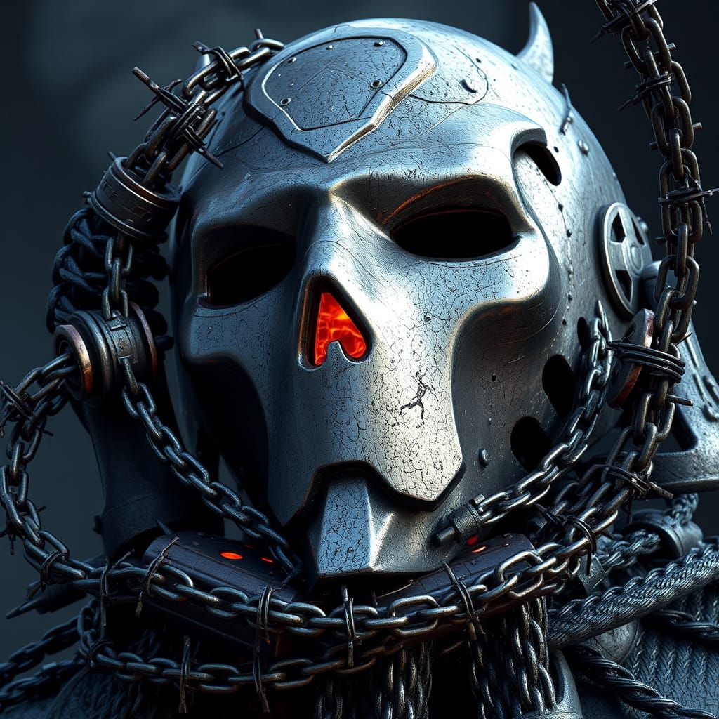 Molten Metal Sculpture in 3D Anime Style