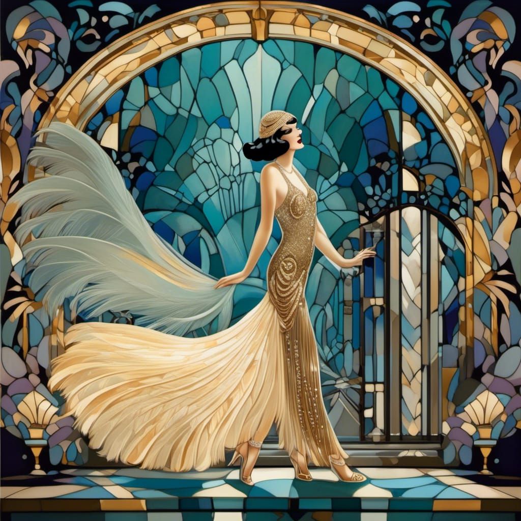 Betty Boop in Art Deco Dreamscape