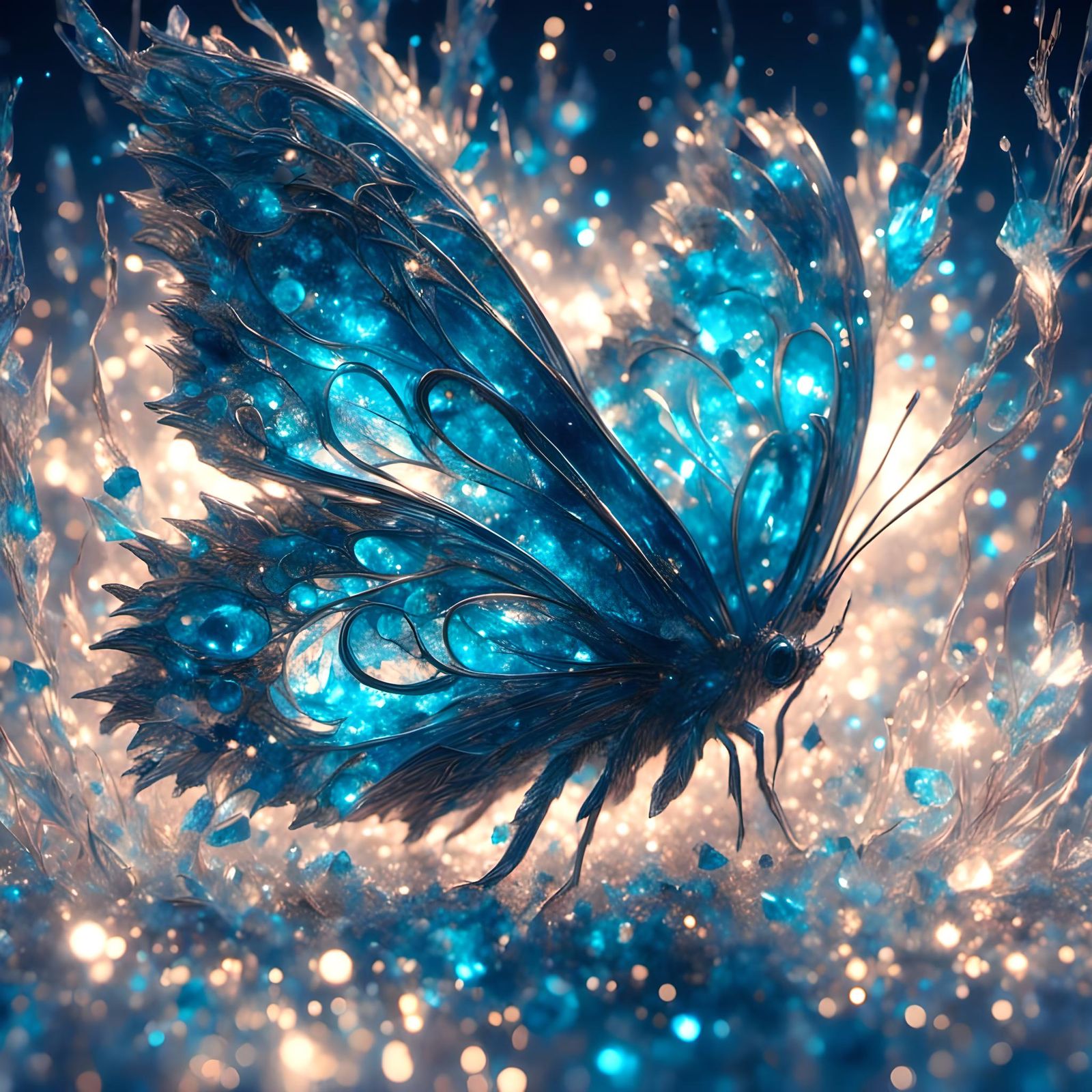 Butterfly One Line Art with Magic Trail