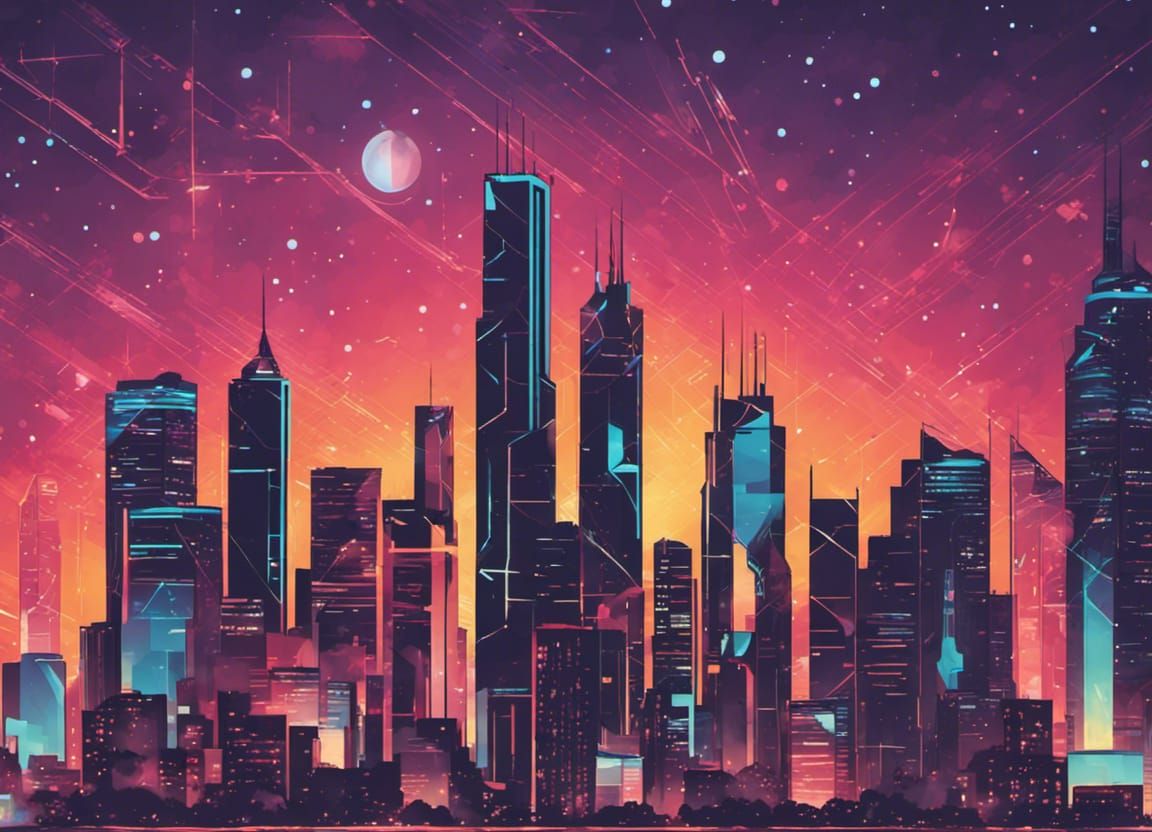 synthwave city