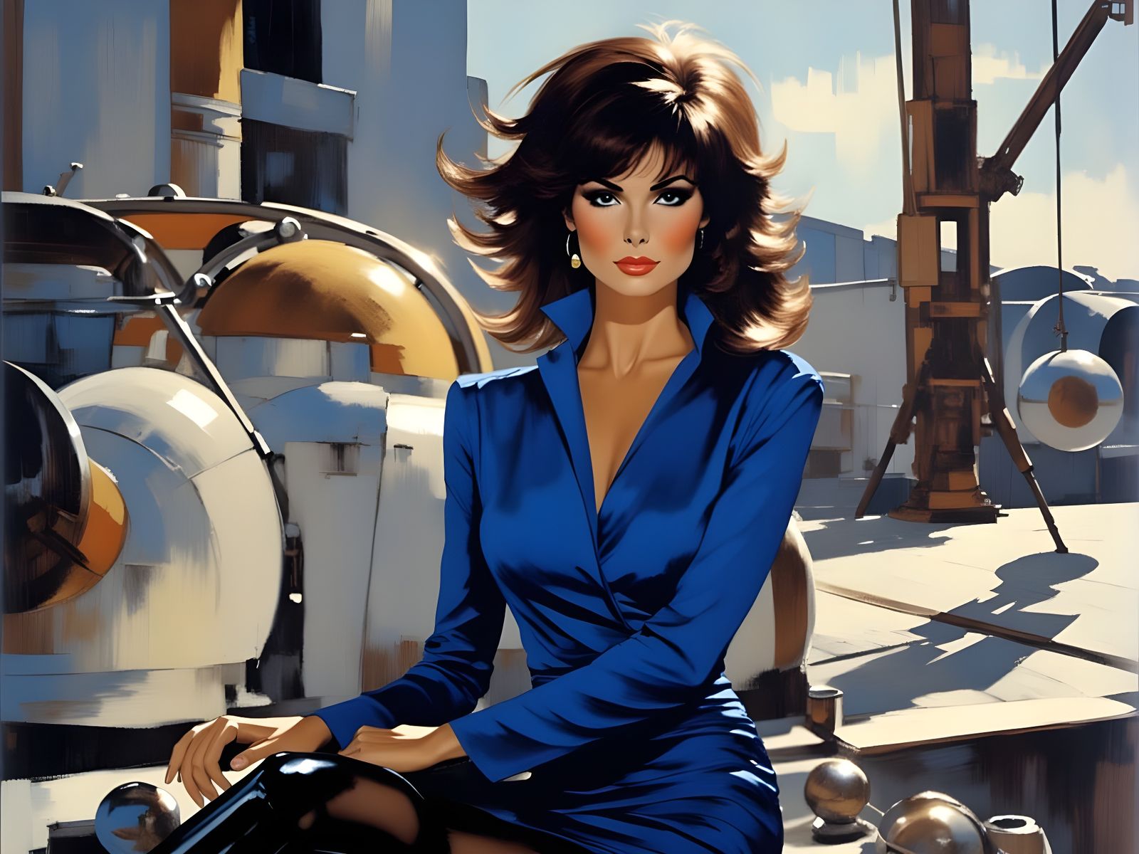 Retro-Futuristic Space Dock Fashion in Mod Style