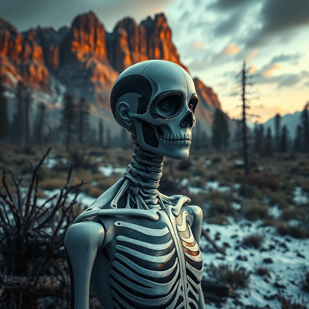 Day of the Dead Mannequin in Wilderness: Digital Matte Paint...
