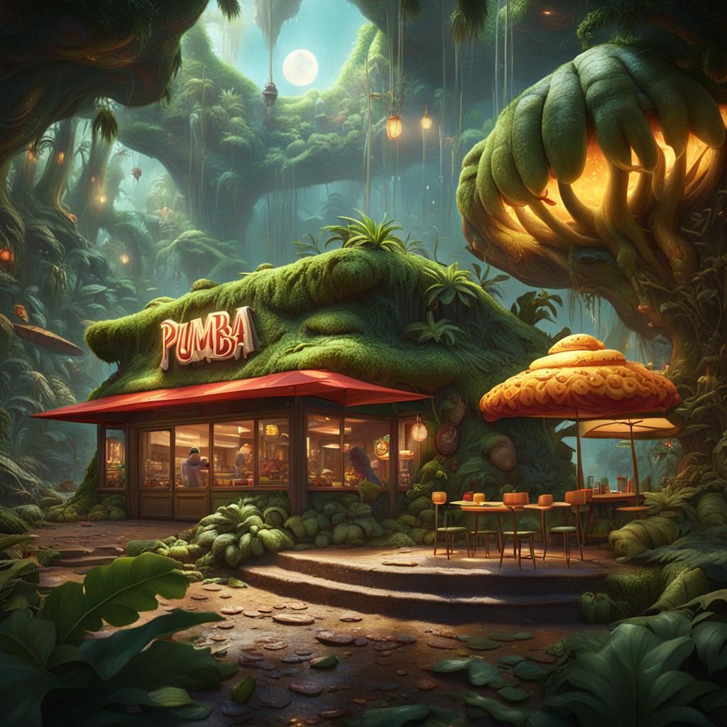 Pumba Burger: Jungle Restaurant Concept Art